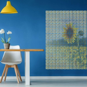 10 miếng dán tường gương acrylic-Thiết kế Mê Cung hiện đại, trang trí tự dính - Product Image 6