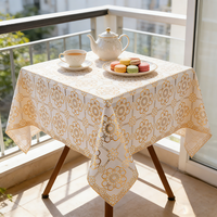 Nappes de table jetables de luxe en PVC doré personnalisées, écologiques, imperméables pour événements, conférences, mariages et fêtes