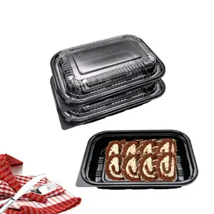 防漏外卖包装一次性便当式塑料蛋糕甜点存储容器套装带盖