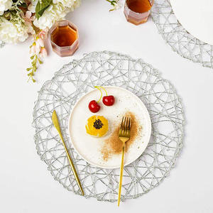 <span class=keywords><strong>Sous</strong></span>-plat jetable écologique de 14 pouces, <span class=keywords><strong>rouge</strong></span>, argenté, doré, pour mariage, décoration minimaliste et économique pour la maison - Product Image 5