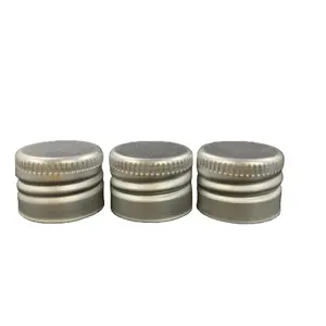 18mm 20mm bottle screw caps silver aluminum cap with silicone gasket