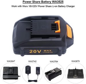 <span class=keywords><strong>Batteria</strong></span> al Litio di Ricambio 3.0Ah <span class=keywords><strong>Worx</strong></span> 20V WA3525, per Utensili Cordless <span class=keywords><strong>Worx</strong></span> 20V (2x20V) <span class=keywords><strong>Batteria</strong></span> di Alimentazione WA3575 WA3525 WA3520 - Product Image 5
