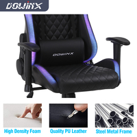 Chaise de jeu de course de vente chaude chaise d'ordinateur de massage de jeu de luxe avec fonction RVB