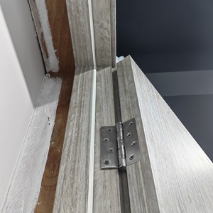 Panel de <span class=keywords><strong>Puerta</strong></span> de <span class=keywords><strong>Madera</strong></span> WPC PVC Multicolor de Diseño Moderno y Elegante Belsonwpc con Vidrio para Baño, Suministrado por Huangshan - Product Image 4