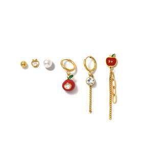 E450-E260-0669G Conjuntos de Joyería de Moda para Mujer, Chapados en Oro, con Cristales y Diamantes de Imitación, Diseño de Frutas - Product Image 1