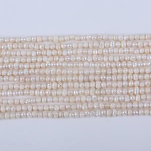 Promotion pour perles d'eau douce naturelles plates de 3 à 3,5 mm, accessoires de collier DIY, fabricant source de Zhuji, vente en gros de perles en vrac - Product Image 2