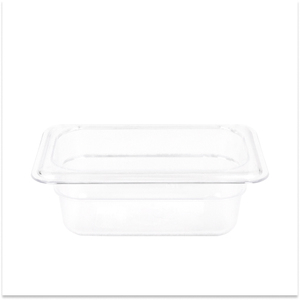 GN Container 1/6 100MM Clear Without Lid Professional Plastic Steam <b>Table</b> Pan For Hot Holding Or Chilling - Product Image 3