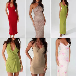 Vente en gros de robes d'été pour femmes, coupe ajustée, assortiment aléatoire, expédition aléatoire - Product Image 5