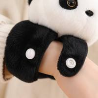 Bracelet porte-clés en peluche - Bracelet de poignet en peluche de dessin animé Capybara et Panda pour enfants