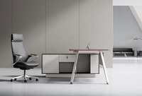 Ensemble chaise de bureau en bois moderne, écologique et durable pour PDG, dirigeant, manager, bureau à domicile