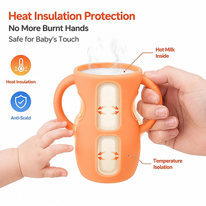 Funda Protectora de Silicona para Biberón <span class=keywords><strong>Philips</strong></span> Avent, Antideslizante y Antigolpes, Compatible con Fundas de Silicona para Biberones Avent - Product Image 4