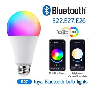 Ampoule LED intelligente Tuya RGB + CCT A60 E27 E26 B22 10W, contrôle par application, dimmable, multicolore, lumière blanche - Product Image 5