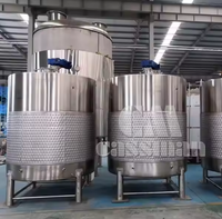 Cuve de mélange et réacteur en acier inoxydable 304/316 de 1000 L avec agitateur pour lait/yaourt, certifié CE ISO TUV, garantie de 2 ans