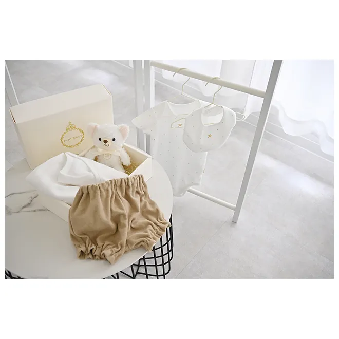 Baby box gift 100% cotton knitted baby clothes classical elegance high quality set