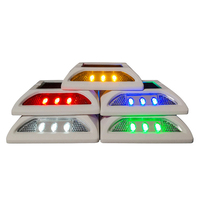 Balise solaire routière Ojos De Gato en aluminium, marqueur réfléchissant surélevé à LED clignotante, type œil de chat
