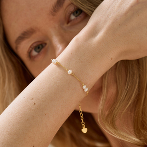 Dainty bracciale con perle in acciaio inossidabile placcato oro 18 carati Femme Ladies <span class=keywords><strong>damigella</strong></span> d'onore braccialetti con perline da sposa da donna - Product Image 2