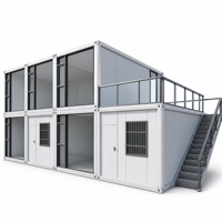 Villa préfabriquée moderne isolée prête à l'emploi, maison modulaire compacte à double étage, maison conteneur, suite de location pour gîte familial