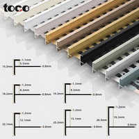 Profilé d'angle extérieur en aluminium TOCO flexible en forme de F pour carrelage, bordure de marche d'escalier, seuil de porte, nez de marche
