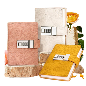 Nieuw Dagboek Retro Europese Stijl A7 Lederen Cover Studentennotitieboek Met Kantpatroon Creatieve Handgrootboek Magnetische Stijl - Product Image 1