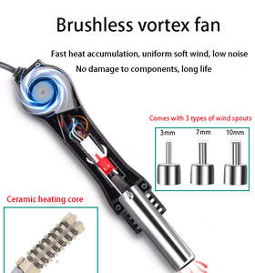 NEOBRISKEN Affichage numérique 2-en-1 <span class=keywords><strong>Fer</strong></span> à <span class=keywords><strong>souder</strong></span> 700W Station de pistolet à air chaud 100-500 Contrôle de la température Type de pointe de couteau pour - Product Image 4