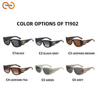 TWOOO T1902 OEM et ODM Lunettes de soleil cœur surdimensionnées à branches larges, style rétro et tendance, pour le quotidien, Nouvelle Arrivée, Vente en gros usine