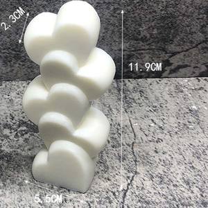 شمع الصويا شمع العسل العطري الفاخر تصنعه بنفسك خمسة خيوط قلب الحب للعطلات عيد الفصح ديوالي للحانات - Product Image 6