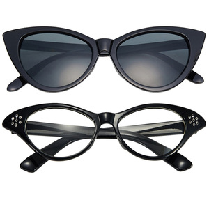 Conjunto de diadema y bufanda retro de lunares para mujer con gafas de ojo de gato y pendientes para accesorios de disfraz de fiesta - Product Image 5