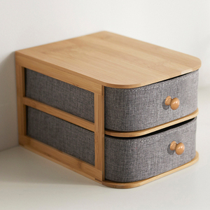 Multi-layer Table Cosmetic Storage Box Bamboo Storage <strong>Organizer</strong> Office Supplies Desk <strong>Organizer</strong> - Product Image 3