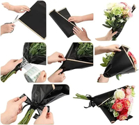 Sortie d'usine Motif de luxe imprimé imperméable en plastique fleur papier d'emballage cadeau papier d'emballage pour fleuriste emballage