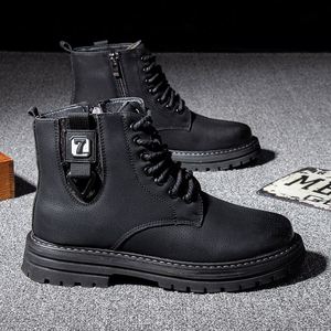 Nouvelles bottes pour hommes automne-hiver 2022, bottes décontractées à tige haute, bottes de travail pour hommes - Product Image 3