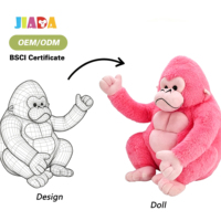 Peluche singe géante OEM ODM, rembourrage en coton PP, cadeau d'anniversaire unisexe pour enfants, coussin doux, 31cm-50cm, jouets pour enfants