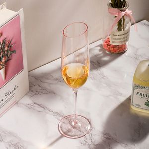 Flûtes <span class=keywords><strong>à</strong></span> <span class=keywords><strong>champagne</strong></span> en verre rose avec Logo <span class=keywords><strong>personnalisé</strong></span>, vente en gros, pour <span class=keywords><strong>mariage</strong></span> - Product Image 5