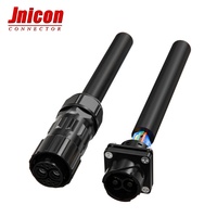 Connecteur de câble étanche IP67 Jnicon M28 à verrouillage baïonnette, contact en cuivre, connecteur de prise CE/RoHS, alimentation 80A/600V