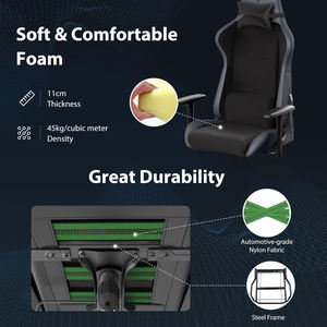 <span class=keywords><strong>Chaise</strong></span> de jeu ergonomique haut de gamme en Alcantara, inclinable à 160°, pour bureau, gamer, best-seller, OEM gratuit, en noir - Product Image 2