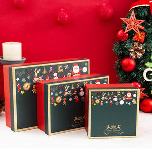 Boîte d'emballage en papier cadeau imprimée personnalisée avec ensemble de sacs de transport Ensembles d'emballage en papier pour cadeaux de Noël Boîtes et sacs avec poignée - Product Image 2