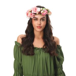 Diadema de <span class=keywords><strong>Flores</strong></span> Artificiales Personalizada <span class=keywords><strong>para</strong></span> Mujeres, Niñas y Damas, Corona, Guirnalda de Novia, Accesorio <span class=keywords><strong>para</strong></span> <span class=keywords><strong>el</strong></span> Cabello - Product Image 1