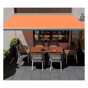 Modern <strong>Retractable</strong> Electric Awning with White Aluminum Frame Garden <strong>Canopy</strong> for Window Terrace <strong>Patio</strong> Outdoor Windscreen - Product Image 6