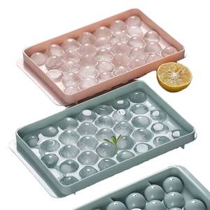 1 pièce Moule à glace sphérique 3D empilable avec couvercle, en plastique, forme diamant, outil de cuisine DIY - Product Image 1