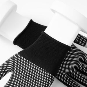 Gants en coton noir tricoté de calibre 10 avec <span class=keywords><strong>points</strong></span> antidérapants en PVC - Product Image 6