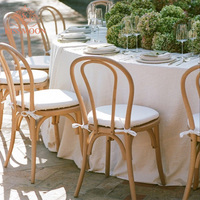Chaise de banquet moderne en bois massif imperméable avec coussin pour événements extérieurs, hôtels, mariages, fêtes - Mobilier d'hôtel