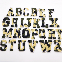 Patch personnalisé de lettre d'alphabet de Camouflage à appliquer sur les vêtements de bricolage, en vrac