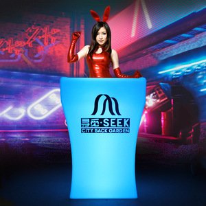 Seek City Back Garden KTV Stage Host Desk 70x40x110cm Plastic Lighted <b>Reception</b> <b>Counter</b> Commercial Use - Product Image 3