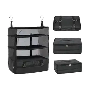 Portable Hanging Travel Shelves Bag Packing Cube Organizer Suitcase Storage Large Capacity Travel Storage Bag