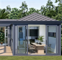 Véranda intelligente moderne en alliage d'aluminium, serre écologique personnalisée, verre trempé feuilleté, pour villa, balcon, hall d'hôtel