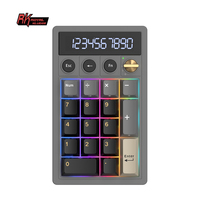 Calculadora con teclado numérico RK Royal Kludge M20 2 en 1 con perilla de cambio, teclado de oficina con teclado de tres modos