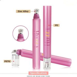 Tube cosmétique vide personnalisé D19 10ml-25ml, tube à presser pour crème pour les yeux, sérum pour les yeux, tube à presser pour massage avec applicateur en alliage de zinc - Product Image 1