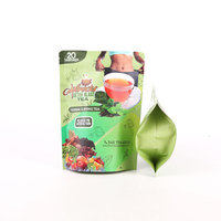 Sachets de thé de désintoxication du ventre de 14 jours les plus vendus sachet d'emballage de thé aux herbes bio de marque privée