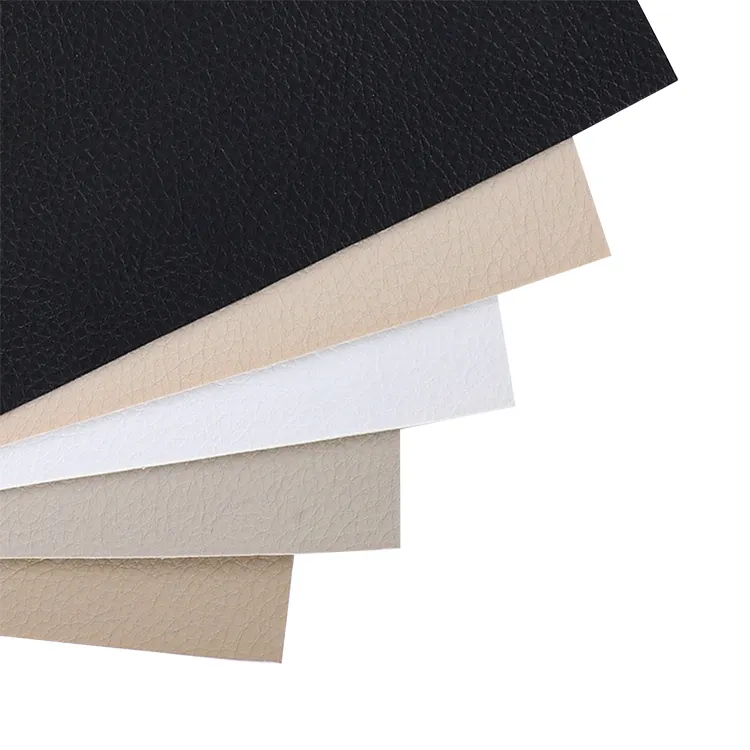 عينة مجانية من جلد الاريكة المتين PVC جلد منقوش مواد جلد منتج جلد صناعي