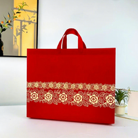 Sacs fourre-tout en brocart non tissé double face épaissi, motif floral, ensemble de quatre pièces, vente en gros d'usine, logo personnalisé pour le rangement de la literie