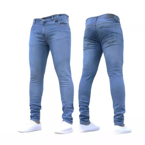 <span class=keywords><strong>2022</strong></span> Jeans personalizados Diseñador de moda Color sólido Jeans cónicos en blanco Hombres Pantalones vaqueros delgados para hombres - Product Image 3